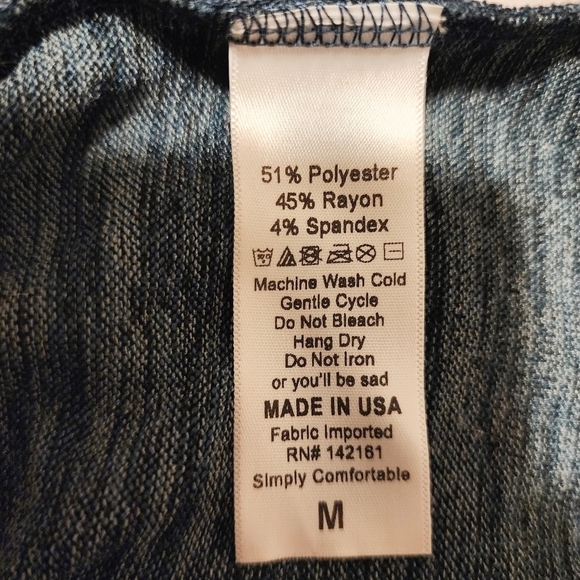 Lularoe Sarah Heathered Teal Open Front Duster Cardigan Sweater Women's Medium M - Picture 7 of 7